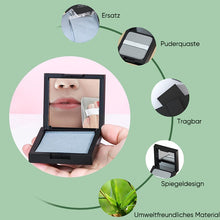 Laden Sie das Bild in den Galerie-Viewer, Tragbares Gesichtsöl-Löschpapier mit Puderquastenspiegel