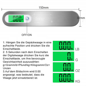 Tragbare elektronische Mini-Waage für Gepäck