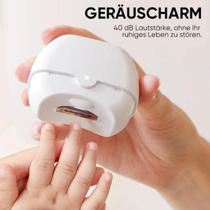 Wiederaufladbarer Nageltrimmer mit Nagelschrottaufbewahrung