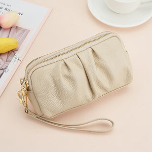 Handy-Tasche mit doppeltem Reißverschluss