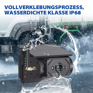 Drahtlose Rückfahrkamera mit Magnetischer Solar 7" DVR Monitor