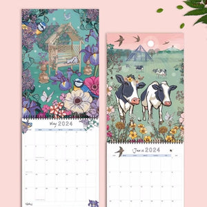 2024 Natur und Tierwelt Kunst Wandkalender