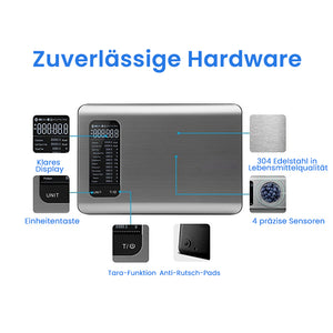 Intelligente Küchenwaage für Lebensmittel