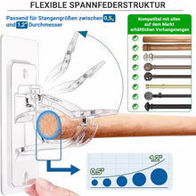 Laden Sie das Bild in den Galerie-Viewer, Sakerplus® Vorhangstangenhalterungen ohne Bohren
