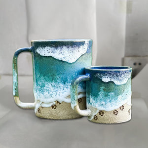 Pfote drucken Ozean Shoreline Becher