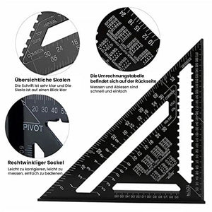 Dreieckslineal für Holzbearbeitungswerkzeuge aus Aluminiumlegierung