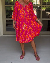 Laden Sie das Bild in den Galerie-Viewer, Bedrucktes Kleid mit losen Ärmeln