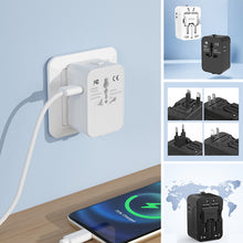Laden Sie das Bild in den Galerie-Viewer, Universeller Reiseadapter mit zwei USB-Anschlüssen