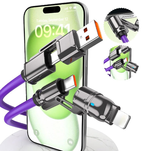 4-in-1 SuperSpeed Ladekabel - 240W Blitzladung & Ultra-langlebig
