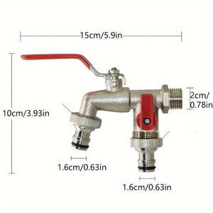 Zinklegierung Dual Outlet Wasserhahn für Gartenarbeit