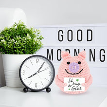 Laden Sie das Bild in den Galerie-Viewer, Rosa gestrickte Schweinchenpuppe
