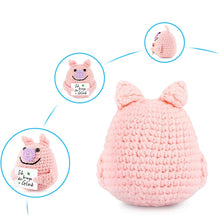 Laden Sie das Bild in den Galerie-Viewer, Rosa gestrickte Schweinchenpuppe
