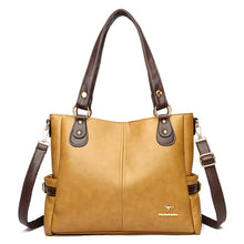Laden Sie das Bild in den Galerie-Viewer, Helle Farbe Handtasche Kreuzbody Lederhandtasche