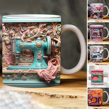 Laden Sie das Bild in den Galerie-Viewer, 3D Nähmaschinenbedruckter Wasserbecher