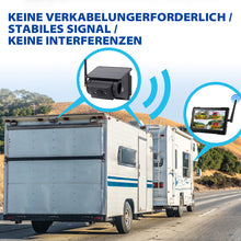Laden Sie das Bild in den Galerie-Viewer, Drahtlose Rückfahrkamera mit Magnetischer Solar 7&quot; DVR Monitor