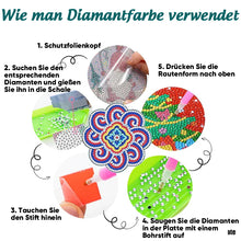 Laden Sie das Bild in den Galerie-Viewer, Untersetzer mit Diamantbemalung (Mandala)