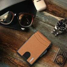 Laden Sie das Bild in den Galerie-Viewer, Herren Business-Stil PU-Leder Kartenfächer für AirTag
