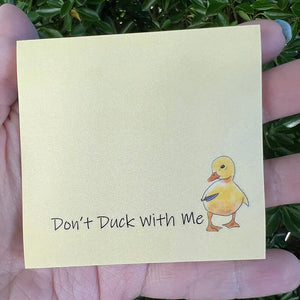 Lustige, freche Haftnotizen mit Ente