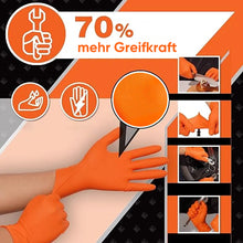 Laden Sie das Bild in den Galerie-Viewer, Orangefarbene Nitril-Handschuhe