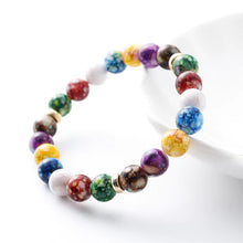 Laden Sie das Bild in den Galerie-Viewer, Buntes Vulkanstein-Armband