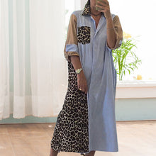 Laden Sie das Bild in den Galerie-Viewer, Freizeitkleid mit Leopardenmuster