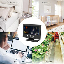 Laden Sie das Bild in den Galerie-Viewer, Digitaler LED-Wecker mit Temperatur- und Feuchtigkeitsüberwachung