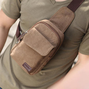Schulter-/Brusttasche aus Segeltuch