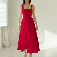 Laden Sie das Bild in den Galerie-Viewer, Neues Midikleid mit dicken Trägern für Damen