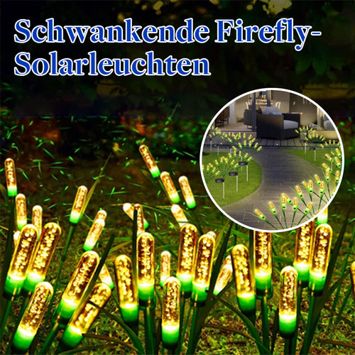 2 Packungen Schilf-Solar-Gartenlichter