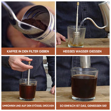 Laden Sie das Bild in den Galerie-Viewer, (Vorverkauf, Versand nach dem 15. Juni) Manueller Kaffeefilter aus rostfreiem Stahl