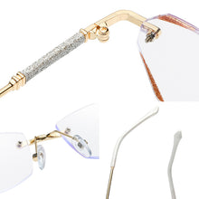 Laden Sie das Bild in den Galerie-Viewer, Modische randlose Anti-Blaulicht-Lesebrille