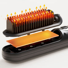 Laden Sie das Bild in den Galerie-Viewer, Kabelloser tragbarer aufladbarer Haarglättungskamm