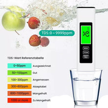 Laden Sie das Bild in den Galerie-Viewer, Neu 4 in 1 Tds Meter Digital Wasser Tester