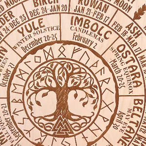 💖Wheel Of The Year Holzschild - Baum des Lebens