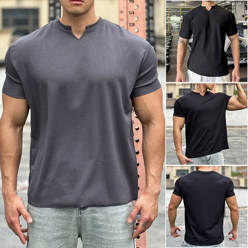 T-shirt mit kleinem V-Ausschnitt