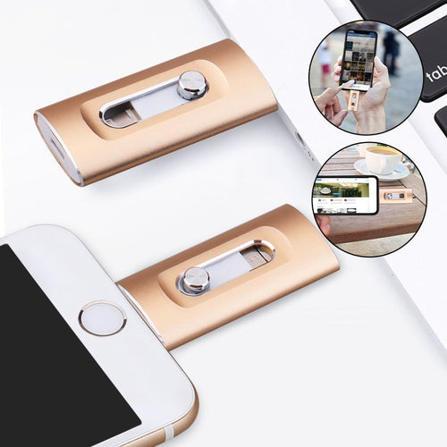 3-in-1 USB-Stick mit hoher Kapazität und Fingerabdruckschutz