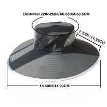 Laden Sie das Bild in den Galerie-Viewer, Solar- und USB-Ladeventilator Outdoor-Fischerhut