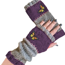 Laden Sie das Bild in den Galerie-Viewer, Bestickte Warme Patchwork-Handschuhe