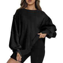 Laden Sie das Bild in den Galerie-Viewer, Oversize-Pullover mit Taschen für Damen