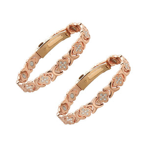 Elegantes Blumenarmband aus Kupfer