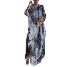 Laden Sie das Bild in den Galerie-Viewer, Elegantes Chiffonkleid mit Marmorprint