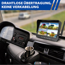 Laden Sie das Bild in den Galerie-Viewer, Drahtlose Rückfahrkamera mit Magnetischer Solar 7&quot; DVR Monitor
