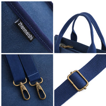 Laden Sie das Bild in den Galerie-Viewer, Damen Denim-Segeltuch-Tasche mit großer Kapazität