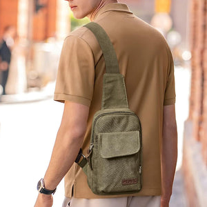 Schulter-/Brusttasche aus Segeltuch