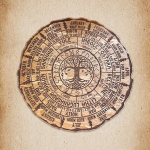 💖Wheel Of The Year Holzschild - Baum des Lebens