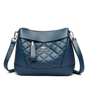 Rhomboid Tasche aus gekörntem Leder