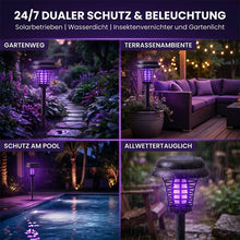 Laden Sie das Bild in den Galerie-Viewer, Solarbetriebene dekorative Mückenfalle