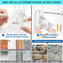 Laden Sie das Bild in den Galerie-Viewer, Sakerplus® Vorhangstangenhalterungen ohne Bohren