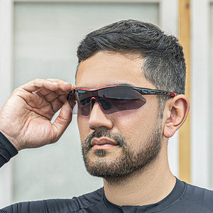Radfahrerbrille mit polarisierten Gläsern