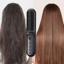 Laden Sie das Bild in den Galerie-Viewer, Kabelloser tragbarer aufladbarer Haarglättungskamm